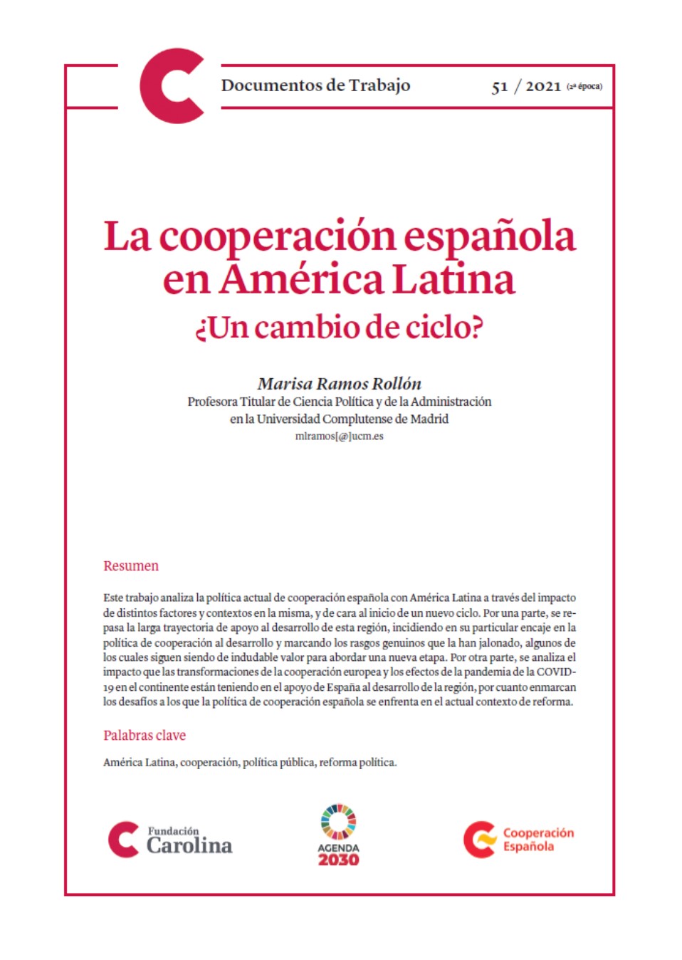 La cooperación española  en América Latina ¿Un cambio de ciclo? 